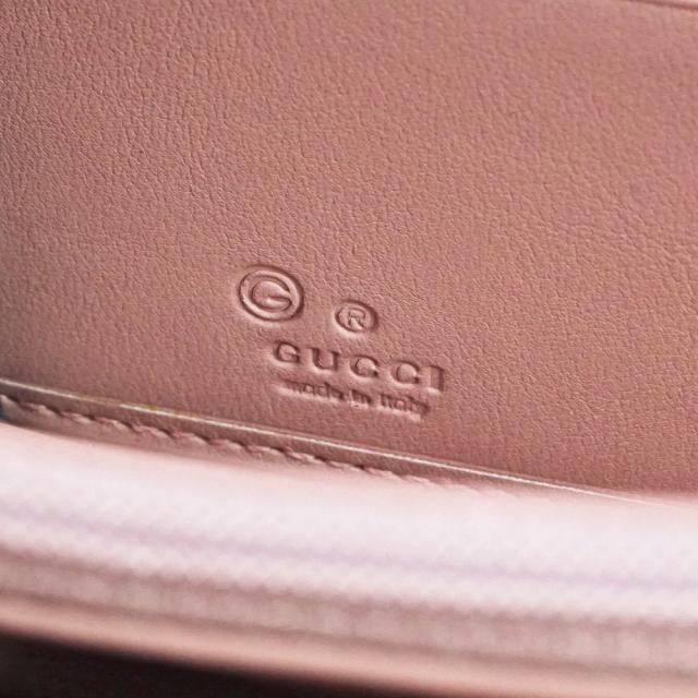 （美品）GUCCI グッチ 449391 シグネチャー マイクログッチシマレザー ピンク ラウンドファスナー ジップ 長財布 ゴールド金具_7