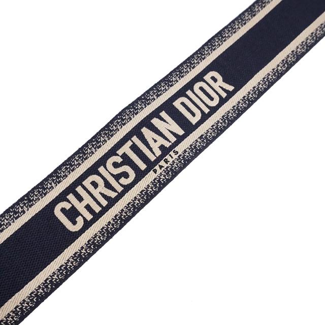 （新品・未使用品）Christian Dior クリスチャンディオール S8552CBTE エンブロイダリー PARIS キャンバス カーフスキン ネイビー ベージュ ショルダーストラップ レザー アンティークゴールド金具 箱付_3