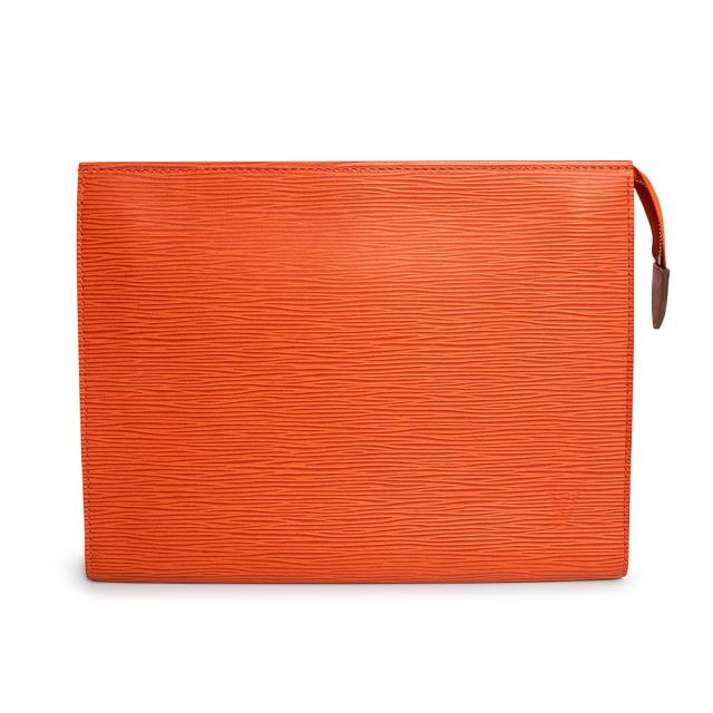 （未使用　展示品）LOUIS VUITTON ルイ ヴィトン M51999 ポッシュ トワレ 26 エピレザー ピモン オレンジ セカンドバッグ クラッチ シルバー金具