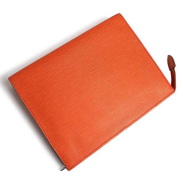 （未使用　展示品）LOUIS VUITTON ルイ ヴィトン M51999 ポッシュ トワレ 26 エピレザー ピモン オレンジ セカンドバッグ クラッチ シルバー金具
