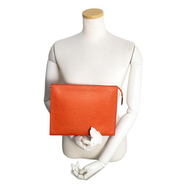 （未使用　展示品）LOUIS VUITTON ルイ ヴィトン M51999 ポッシュ トワレ 26 エピレザー ピモン オレンジ セカンドバッグ クラッチ シルバー金具