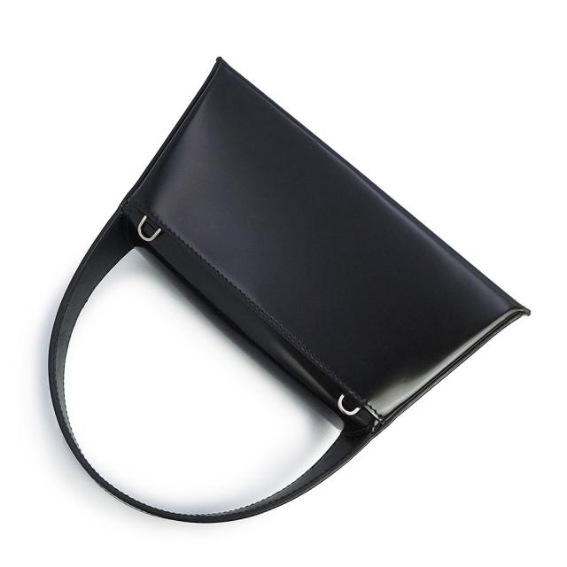 （未使用　展示品）Salvatore Ferragamo サルヴァトーレフェラガモ 213971 ジオメトリック カーフスキン ブラック ミニ ショルダー ハンドバッグ 斜め掛け レザー シルバー ゴールド金具_6