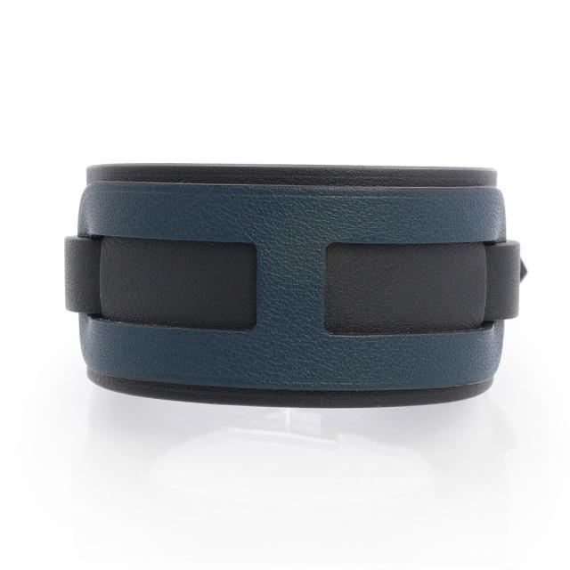 （新品・未使用品）HERMES エルメス エトリヴィエール バボール ヴォースイフト ブルーインディゴ ネイビー U刻印 ブレスレット ＃T4 レザー シルバー金具 箱付