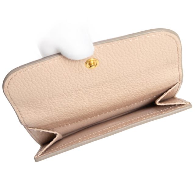 （新品・未使用品）Chloe クロエ CHC23AP0996J5 MARCIE マーシー スモールトリフォールドウォレット Cement Pink ピンクベージュ 三つ折り財布 ゴールド金具 箱付_4