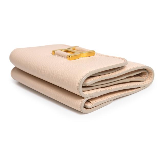 （新品・未使用品）Chloe クロエ CHC23AP0996J5 MARCIE マーシー スモールトリフォールドウォレット Cement Pink ピンクベージュ 三つ折り財布 ゴールド金具 箱付_5