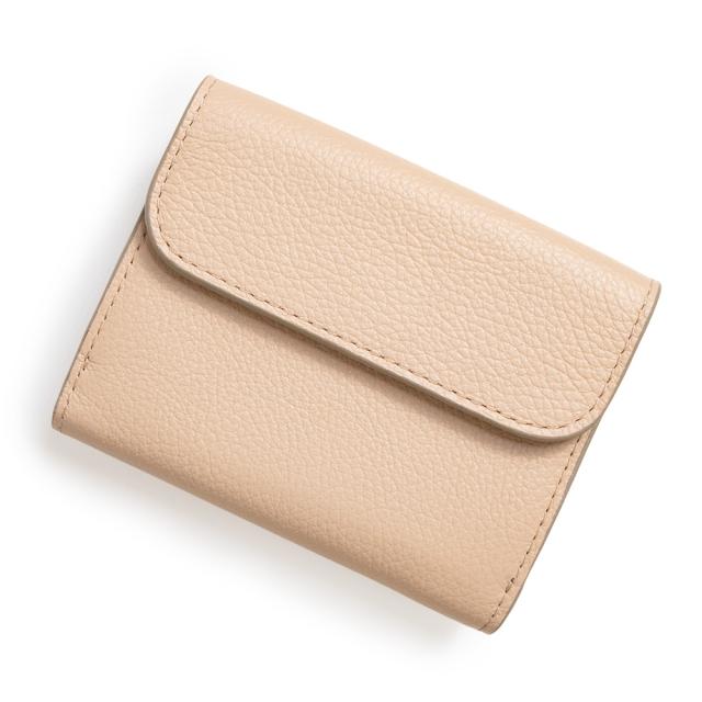 （新品・未使用品）Chloe クロエ CHC23AP0996J5 MARCIE マーシー スモールトリフォールドウォレット Cement Pink ピンクベージュ 三つ折り財布 ゴールド金具 箱付_6