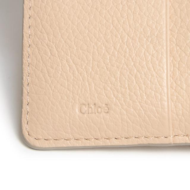 （新品・未使用品）Chloe クロエ CHC23AP0996J5 MARCIE マーシー スモールトリフォールドウォレット Cement Pink ピンクベージュ 三つ折り財布 ゴールド金具 箱付_8