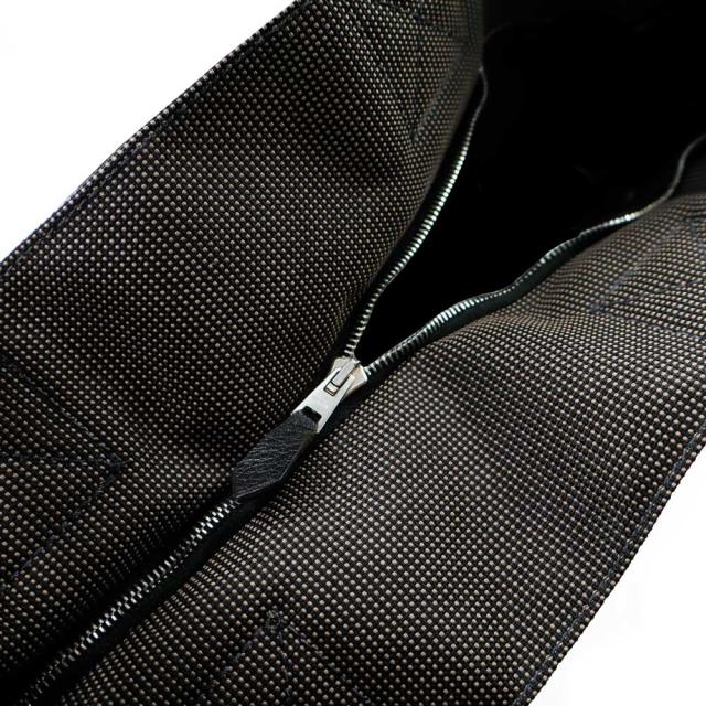 （中古）HERMES エルメス エールライン カバス トート キャンバス グレー ハンドバッグ シルバー金具_9