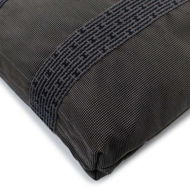 （中古）HERMES エルメス エールライン カバス トート キャンバス グレー ハンドバッグ シルバー金具_8