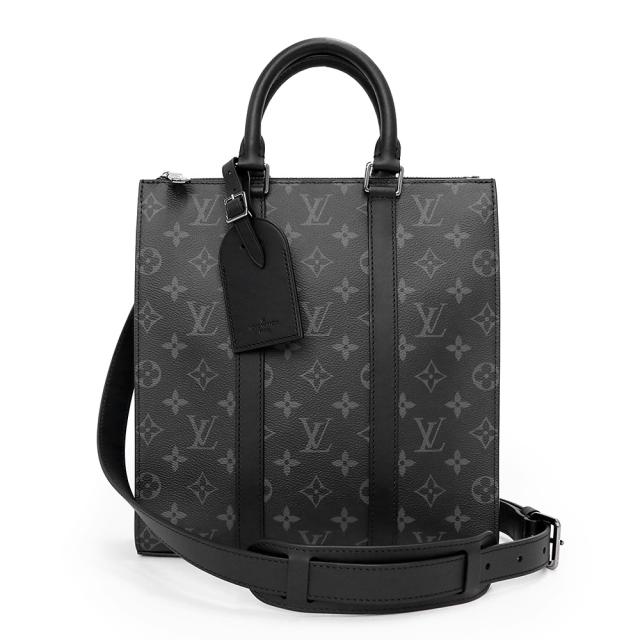 （未使用　展示品）LOUIS VUITTON ルイ ヴィトン M46098 サックプラ クロス モノグラムエクリプス ブラック 2WAY ショルダー ハンドバッグ 斜め掛け ハンドバッグ シルバー金具 箱付