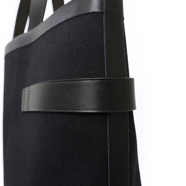 （未使用　展示品）Salvatore Ferragamo サルヴァトーレフェラガモ 24 1345/00 ガンチーニ キャンバス レザー ブラック トートバッグ ブラック金具_9