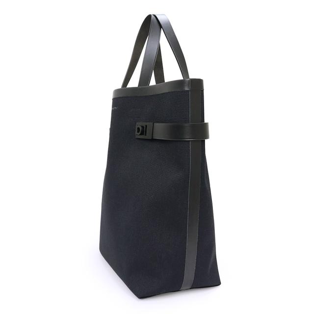 （未使用　展示品）Salvatore Ferragamo サルヴァトーレフェラガモ 24 1345/00 ガンチーニ キャンバス レザー ブラック トートバッグ ブラック金具_2