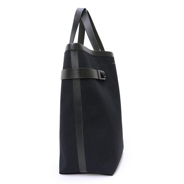 （未使用　展示品）Salvatore Ferragamo サルヴァトーレフェラガモ 24 1345/00 ガンチーニ キャンバス レザー ブラック トートバッグ ブラック金具_3