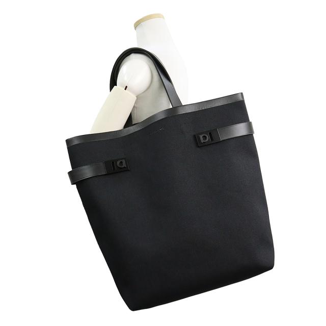 （未使用　展示品）Salvatore Ferragamo サルヴァトーレフェラガモ 24 1345/00 ガンチーニ キャンバス レザー ブラック トートバッグ ブラック金具_6