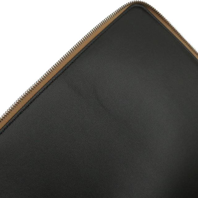（未当てはめる 見せびらかす品）FENDI フェンディ 7N0167 クリスマス 車寄せ カーフスキン ベージュ クラッチペダル御徒面子 二つ目 なめし革 しろがね色金具