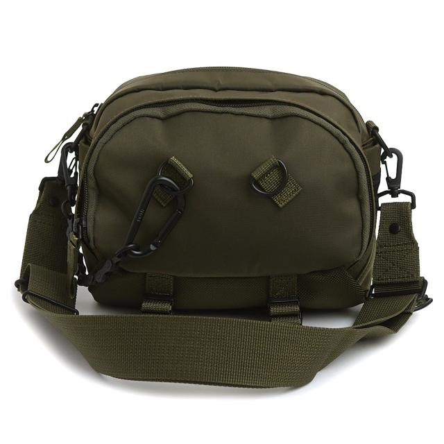 （未使用　展示品）PORTER ポーター 997-05362 RIDE ライド チェーン ナイロンツイル ナイロンリップストップ オリーブグリーン ショルダーバッグ 斜め掛け ブラック金具