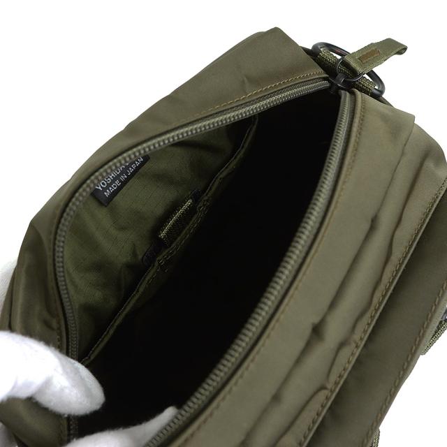 （未使用　展示品）PORTER ポーター 997-05362 RIDE ライド チェーン ナイロンツイル ナイロンリップストップ オリーブグリーン ショルダーバッグ 斜め掛け ブラック金具_2
