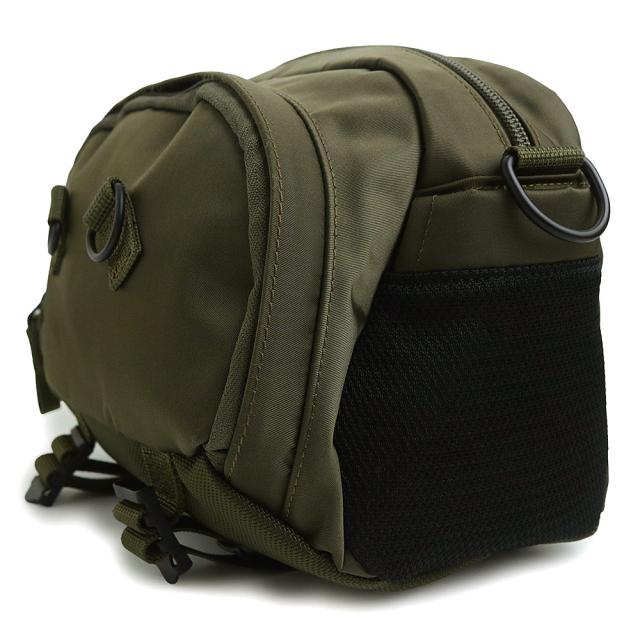 （未使用　展示品）PORTER ポーター 997-05362 RIDE ライド チェーン ナイロンツイル ナイロンリップストップ オリーブグリーン ショルダーバッグ 斜め掛け ブラック金具_5