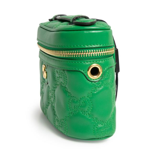（新品・未使用品）GUCCI グッチ 723770 マトラッセ ミニトップハンドル GGマトラッセ グリーン 2Way 斜め掛け チェーンショルダー ハンドバッグ ゴールド金具_3