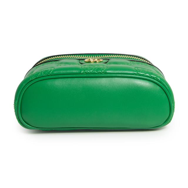 （新品・未使用品）GUCCI グッチ 723770 マトラッセ ミニトップハンドル GGマトラッセ グリーン 2Way 斜め掛け チェーンショルダー ハンドバッグ ゴールド金具_5