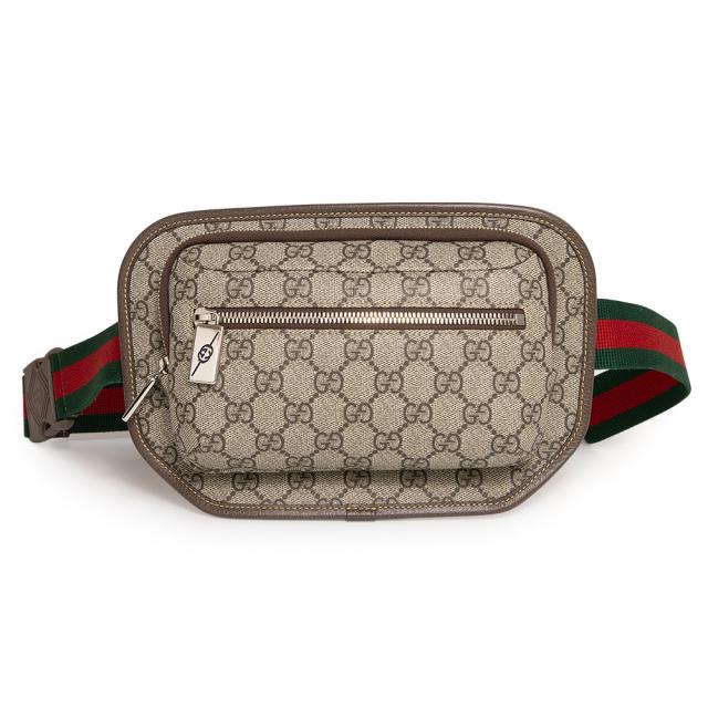 （新品・未使用品）GUCCI グッチ 760217 ボディ ウエスト ベルトバッグ 斜め掛け GGスプリームキャンバス ベージュ ブラウン レッド グリーン マットブラウン金具