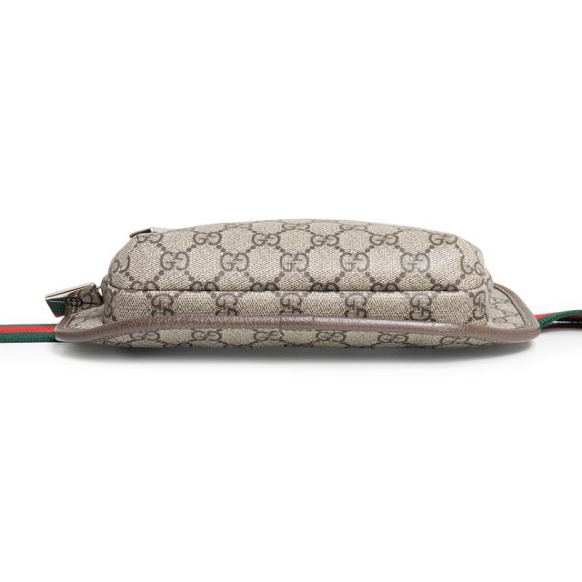 （新品・未使用品）GUCCI グッチ 760217 ボディ ウエスト ベルトバッグ 斜め掛け GGスプリームキャンバス ベージュ ブラウン レッド グリーン マットブラウン金具_6