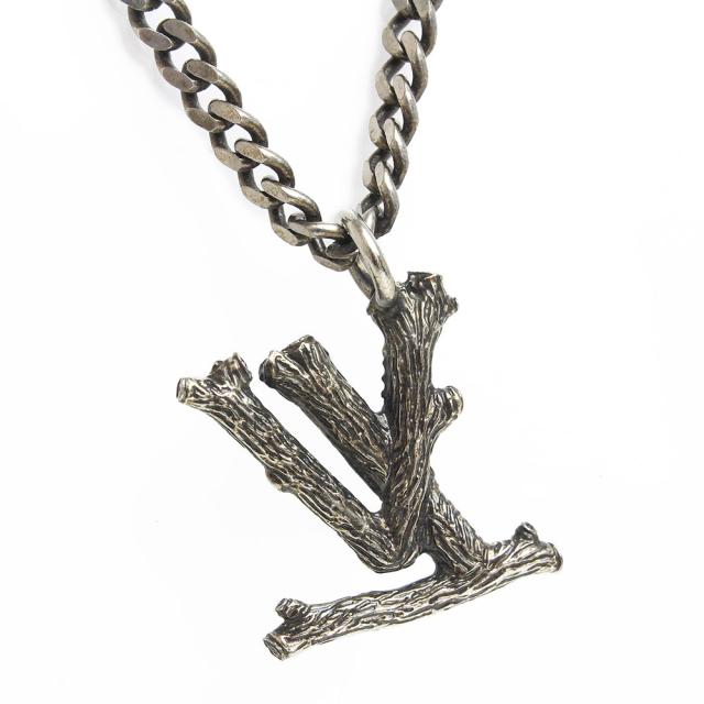 （新品・未使用品）LOUIS VUITTON ルイ ヴィトン MP2818 LVウッド ヴィンテージシルバー ネックレス ペンダント 箱付_3