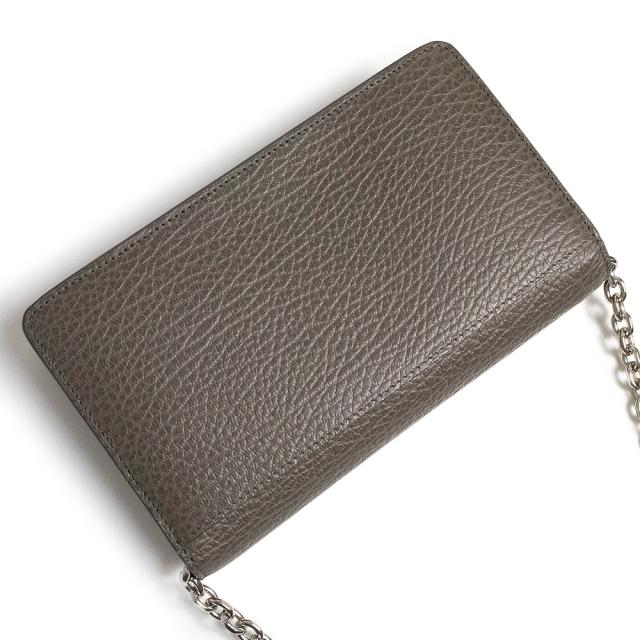 （未使用　展示品）Maison Margiela メゾン マルジェラ SA3UI0008 4ステッチ チェーンウォレット 長財布 グレイニーレザー グラファイト グレー ショルダーバッグ 斜め掛け シルバー金具_5
