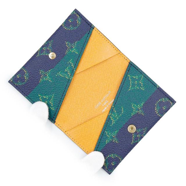 （新品・未使用品）LOUIS VUITTON ルイ ヴィトン M25796 ポルト カルト スリム モノグラムヘリテージ カウハイドレザー ブルーストライプ カードケース 名刺入れ 定期入れ パスケース ゴールド金具 箱付_2
