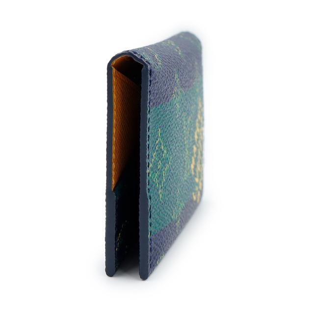 （新品・未使用品）LOUIS VUITTON ルイ ヴィトン M25796 ポルト カルト スリム モノグラムヘリテージ カウハイドレザー ブルーストライプ カードケース 名刺入れ 定期入れ パスケース ゴールド金具 箱付_4