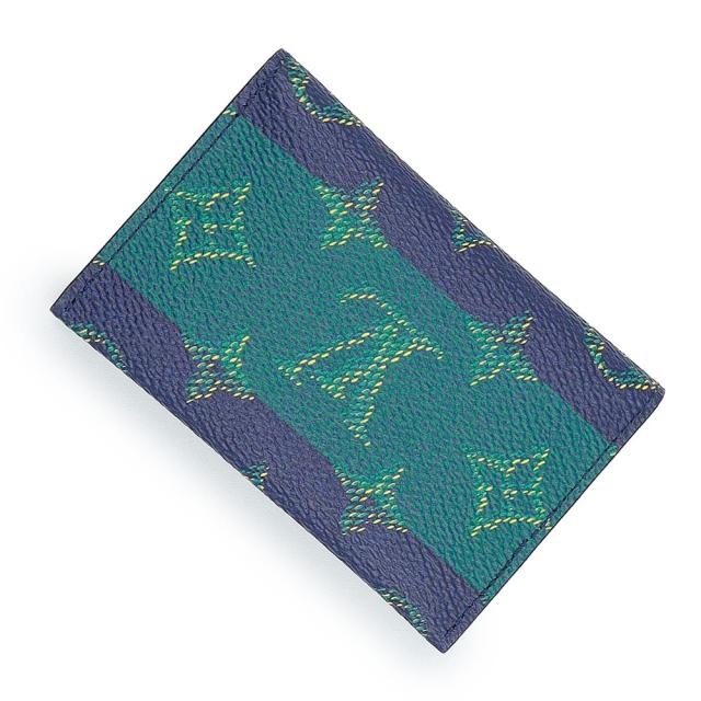 （新品・未使用品）LOUIS VUITTON ルイ ヴィトン M25796 ポルト カルト スリム モノグラムヘリテージ カウハイドレザー ブルーストライプ カードケース 名刺入れ 定期入れ パスケース ゴールド金具 箱付_5