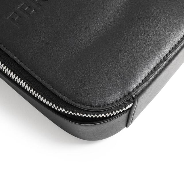 （未使用　展示品）Salvatore Ferragamo サルヴァトーレフェラガモ AU-24 レザー ブラック ショルダーバッグ 斜め掛け シルバー金具_8