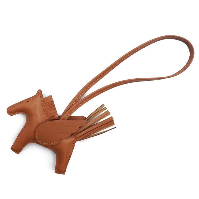 （新品・未使用品）HERMES エルメス ロデオ ペガサス PM アニューミロ ラムスキン ヴォースイフト ソーゴールド ブラウン K刻印 バッグチャーム レザー 箱付