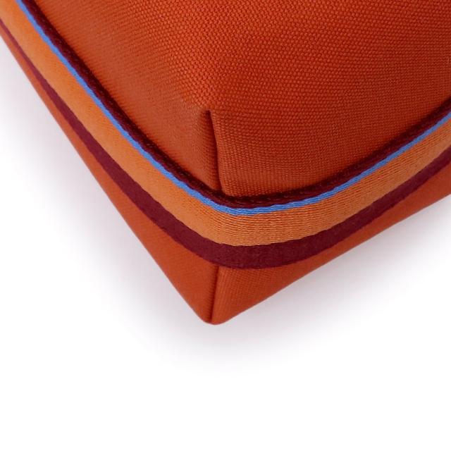 （未使用　展示品）HERMES エルメス ブリッド ア ブラック Hパヴィヨン PM コットンキャンバス コットン100％ ORANGE FEU オレンジフー ポーチ セカンド ハンドバッグ シルバー金具_8