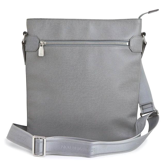 （美品）LOUIS VUITTON ルイ ヴィトン M32630 サシャ タイガ グラシエ グレー ショルダーバッグ 斜め掛け レザー シルバー金具