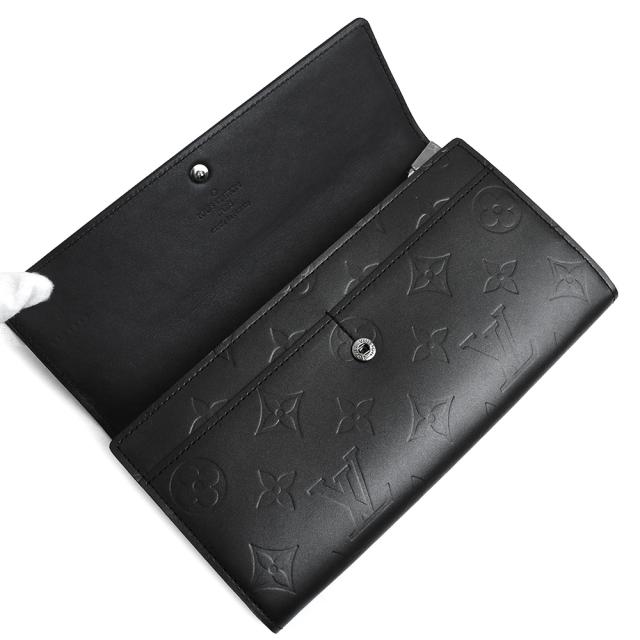 （未使用保管品）LOUIS VUITTON ルイ ヴィトン M65142 ポルトフォイユ サラ モノグラムマット ノワール ブラック 二つ折り財布 レザー シルバー金具 箱付_2