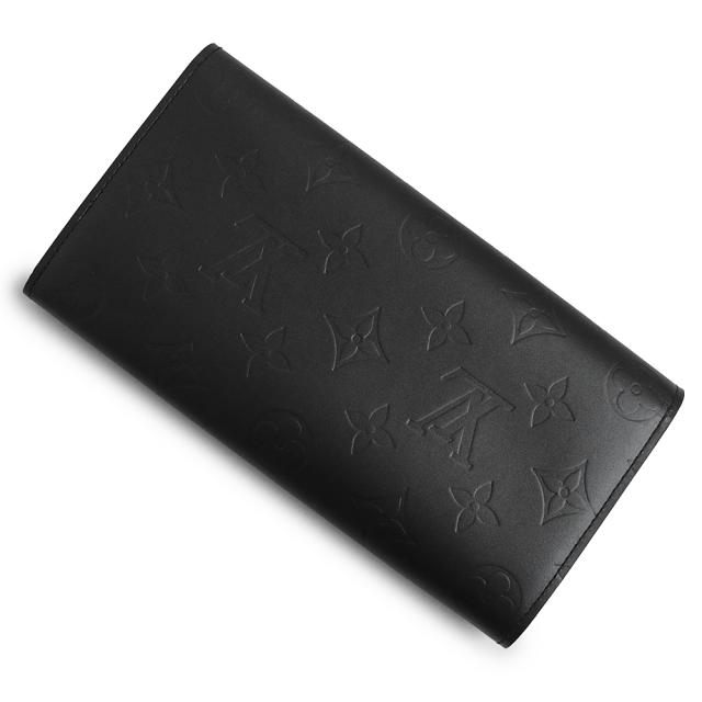 （未使用保管品）LOUIS VUITTON ルイ ヴィトン M65142 ポルトフォイユ サラ モノグラムマット ノワール ブラック 二つ折り財布 レザー シルバー金具 箱付_5
