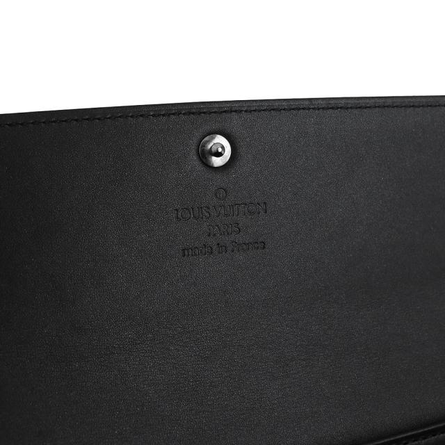 （未使用保管品）LOUIS VUITTON ルイ ヴィトン M65142 ポルトフォイユ サラ モノグラムマット ノワール ブラック 二つ折り財布 レザー シルバー金具 箱付_7