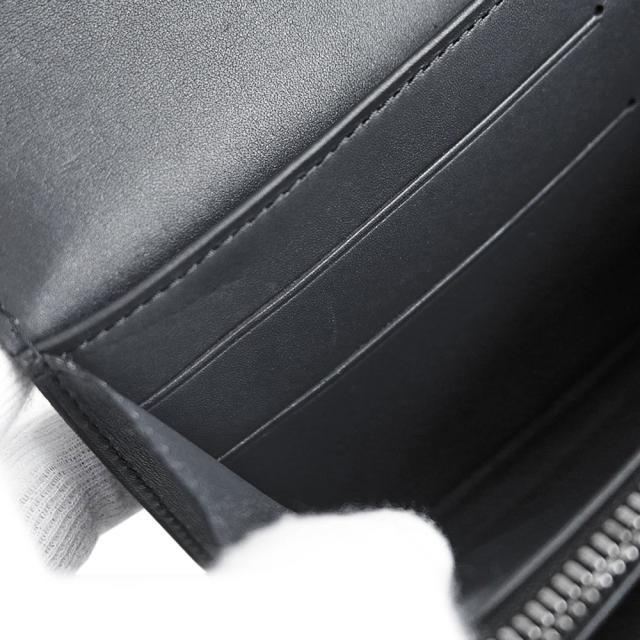 （未使用保管品）LOUIS VUITTON ルイ ヴィトン M65142 ポルトフォイユ サラ モノグラムマット ノワール ブラック 二つ折り財布 レザー シルバー金具 箱付_8
