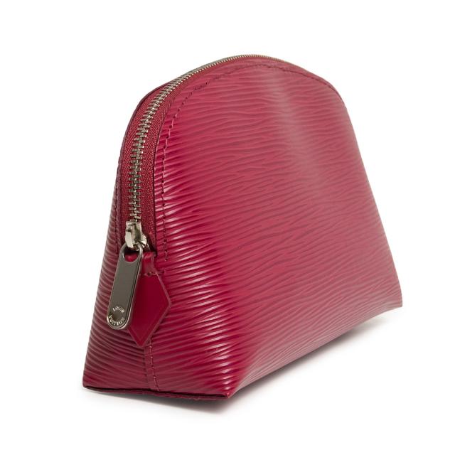 （未使用　展示品）LOUIS VUITTON ルイ ヴィトン M40641 ポシェット コスメティック PM エピレザー フューシャ ワインレッド 化粧ポーチ シルバー金具 箱付_3