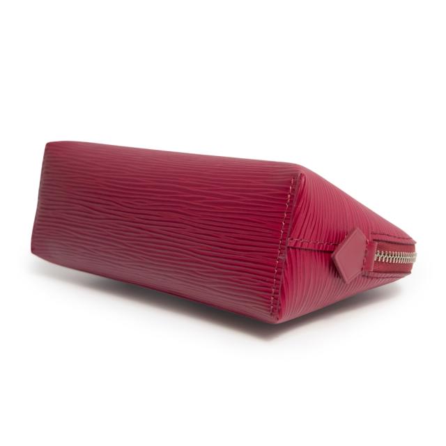 （未使用　展示品）LOUIS VUITTON ルイ ヴィトン M40641 ポシェット コスメティック PM エピレザー フューシャ ワインレッド 化粧ポーチ シルバー金具 箱付_5