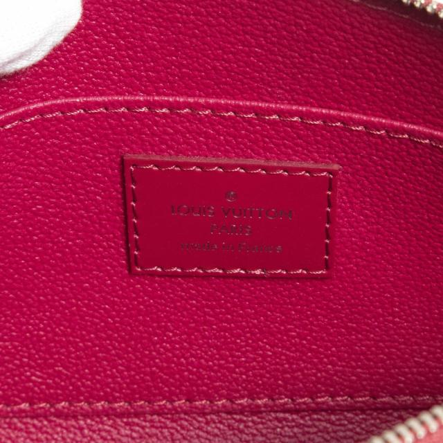 （未使用　展示品）LOUIS VUITTON ルイ ヴィトン M40641 ポシェット コスメティック PM エピレザー フューシャ ワインレッド 化粧ポーチ シルバー金具 箱付_6