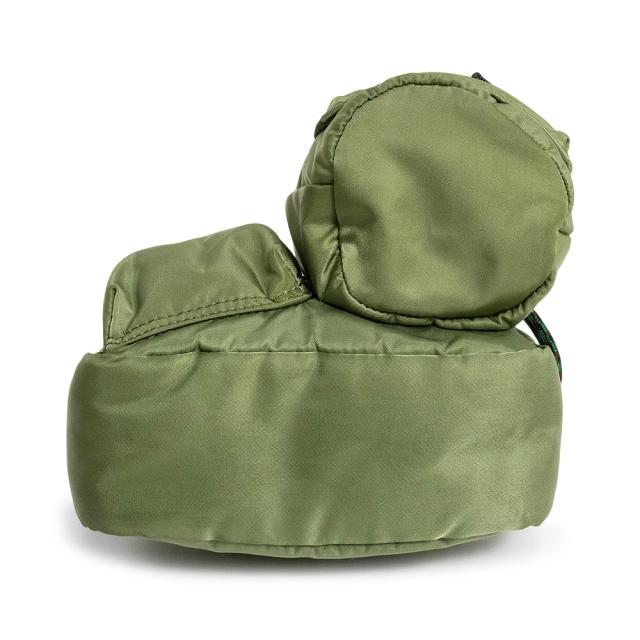 （中古）Sacai サカイ 22-0511S ポーター PORTER コラボ ボトル ポケット トート スモール ナイロン カーキ 2Way ショルダー ハンドバッグ 斜め掛け マットゴールド金具_6
