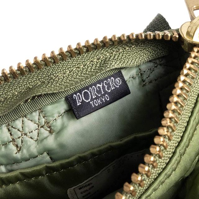 （中古）Sacai サカイ 22-0511S ポーター PORTER コラボ ボトル ポケット トート スモール ナイロン カーキ 2Way ショルダー ハンドバッグ 斜め掛け マットゴールド金具_8