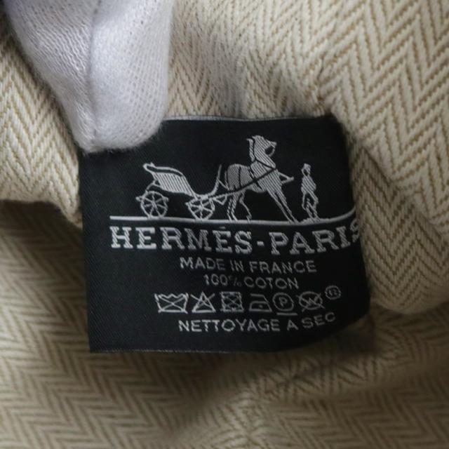 （未使用保管品）HERMES エルメス ブリッド ア ブラック PM コットンキャンバス コットン100％ ネイビー MARINE マリン ハンドバッグ バニティ ポーチ セカンドバッグ シルバー金具_7