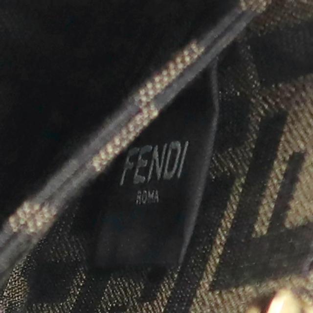 （未使用　展示品）FENDI フェンディ 8BN335 ピーカブー アイシーユー プチ ハウンドトゥース キャンバス レザー ブラウン 2Way ショルダー ハンドバッグ 斜め掛け ゴールド金具 箱付_8