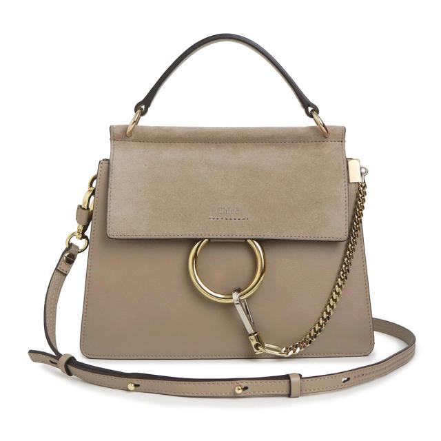 （未使用　展示品）Chloe クロエ CHC20SS202 FAYE フェイ スモール カーフスキン スウェード MOTTYGREY グレージュ 2way ショルダー ハンドバッグ 斜め掛け レザー ゴールド金具