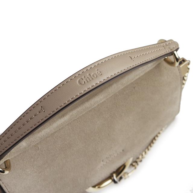 （未使用　展示品）Chloe クロエ CHC20SS202 FAYE フェイ スモール カーフスキン スウェード MOTTYGREY グレージュ 2way ショルダー ハンドバッグ 斜め掛け レザー ゴールド金具_10