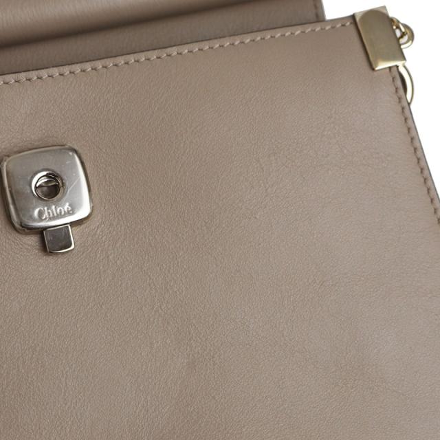 （未使用　展示品）Chloe クロエ CHC20SS202 FAYE フェイ スモール カーフスキン スウェード MOTTYGREY グレージュ 2way ショルダー ハンドバッグ 斜め掛け レザー ゴールド金具_12