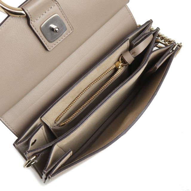 （未使用　展示品）Chloe クロエ CHC20SS202 FAYE フェイ スモール カーフスキン スウェード MOTTYGREY グレージュ 2way ショルダー ハンドバッグ 斜め掛け レザー ゴールド金具_2